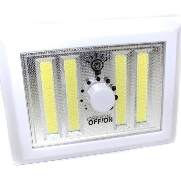 Biyomak® 4 Ledli Pilli Led Lamba Güç Ayarlı Led Portatif Lamba Led Işık - Mıknatıslı Yapışkanlı