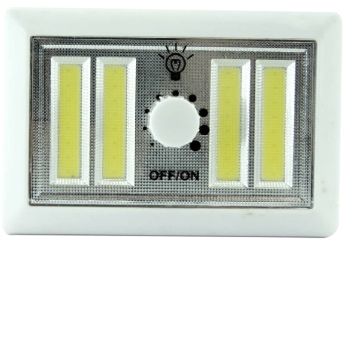 Biyomak® 4 Ledli Pilli Led Lamba Güç Ayarlı Led Portatif Lamba Led Işık - Mıknatıslı Yapışkanlı