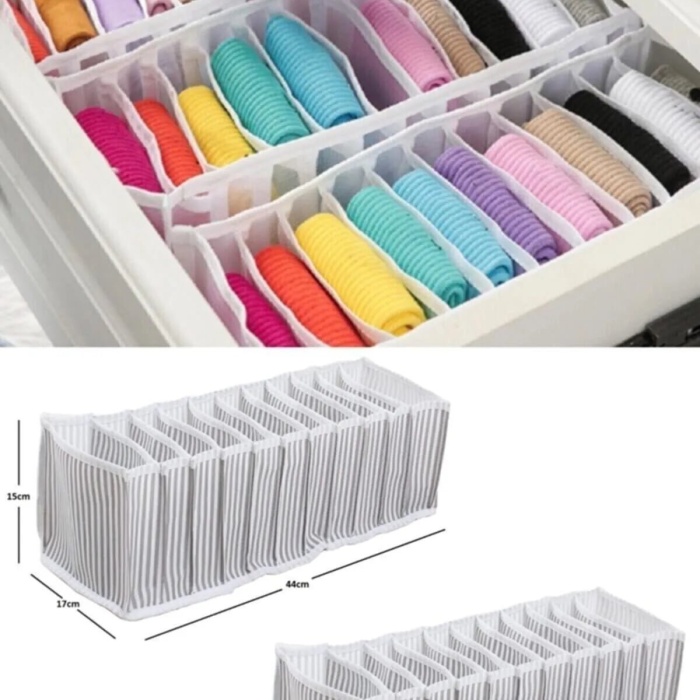 ® Akordiyon Çekmece  Düzenleyici Organizer 10 Gözlü M Beden Çorap Çamaşır Havlu Düzenleyici