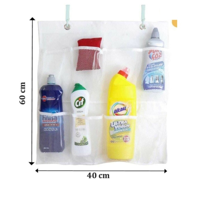 ® 8 Cepli Askılı Mutfak Banyo Düzenleyici Askılı File Organizer