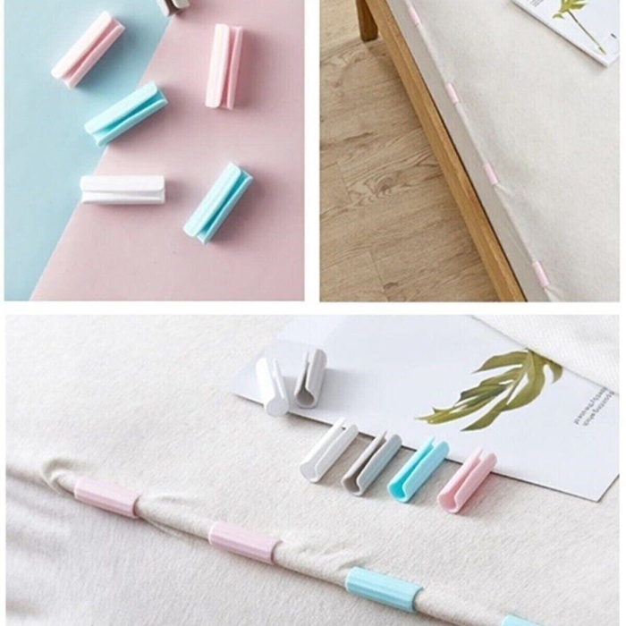 ® 12 Adet Yorgan Kılıfı Ve Çarşaf Sabitleyici Kaydırmaz Nevresim Örtü Klipsleri