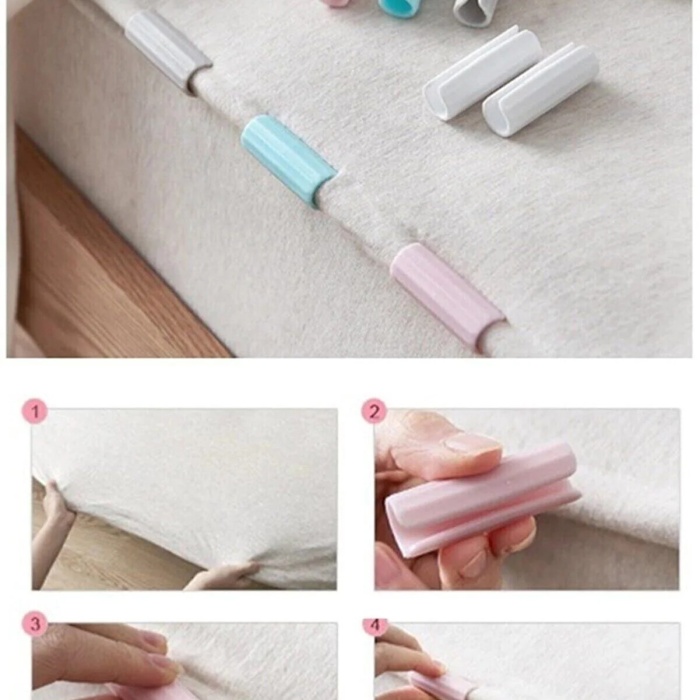 ® 12 Adet Yorgan Kılıfı Ve Çarşaf Sabitleyici Kaydırmaz Nevresim Örtü Klipsleri