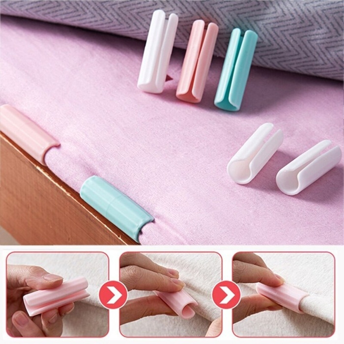 ® 12 Adet Yorgan Kılıfı Ve Çarşaf Sabitleyici Kaydırmaz Nevresim Örtü Klipsleri