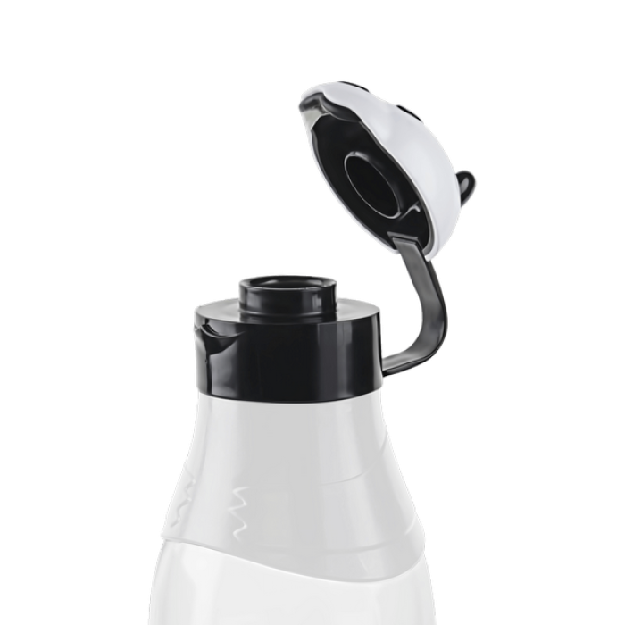 Biyomak® Sevimli Panda Tasarımlı Cam Suluk  Sızdırmaz 1000 ML