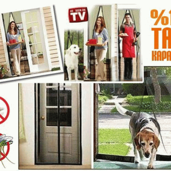 ® Mıknatıslı Kapı Sinekliği Tülü-Krem ( 105 x 205 )