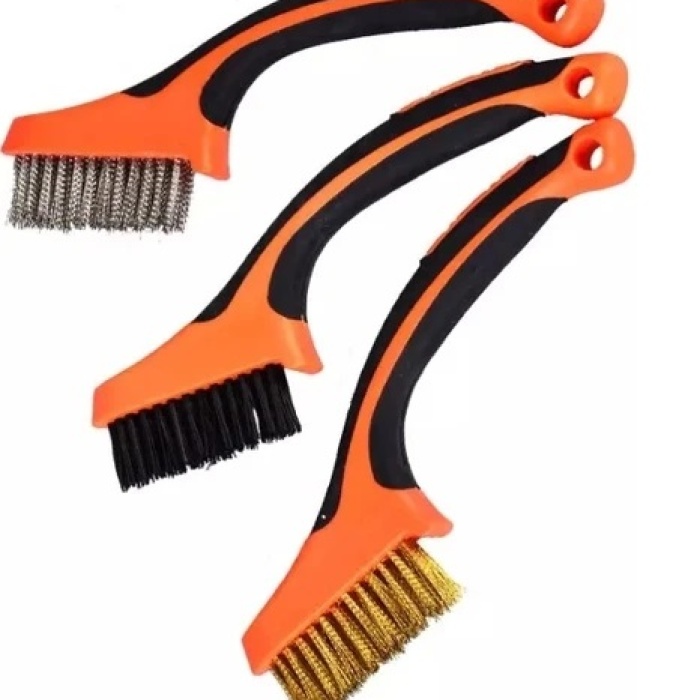 ® Dev Boy 3 Lü Detay Temizlik Fırça Seti  Araba -Mutfak Ocak - Fayans Temizlik Fırça