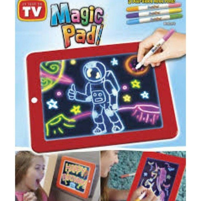 ® Magic Pad Çocuk Eğitici Sihirli Işıklı Kalemli Öğretici Pili Pad