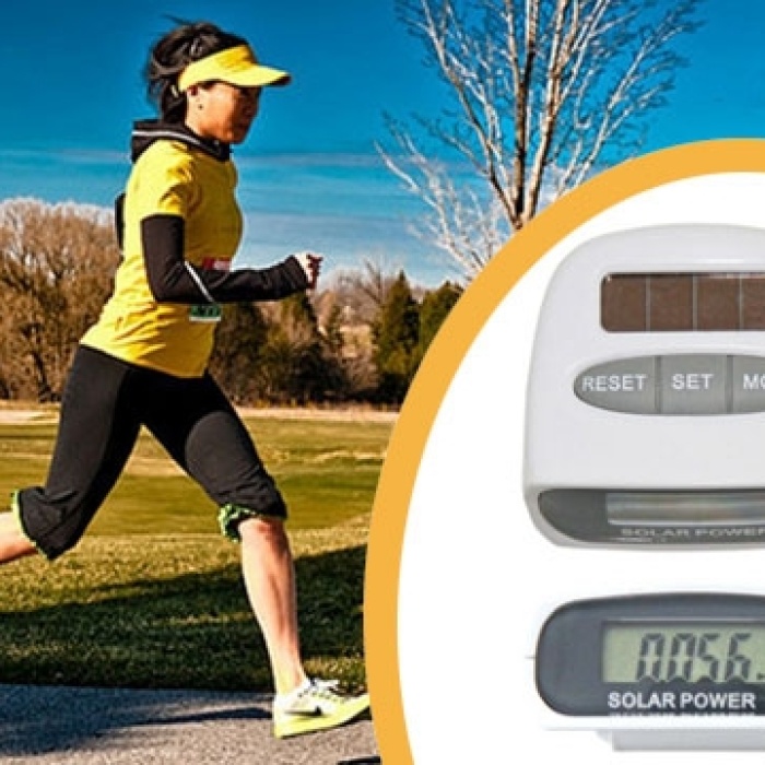 Biyomak® Güneş Enerjili Pedometre ve Kalori Ölçer Adımsayar