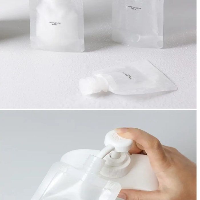 ® 5 Adet Şeffaf Sıvı Kozmetik Çantaları Seyahat Losyon Şampuan Yüz Kremi El Sabunu Ambalajı