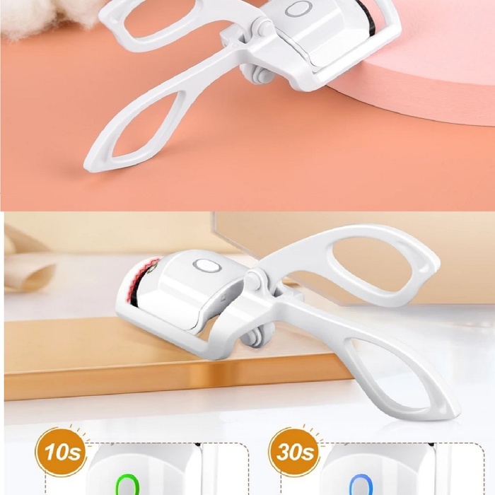 ® Silikon Uçlu Elektrikli Kirpik Kıvırıcı 2 Sıcaklık Modlu USB Şarjlı Kolay Rimel Kirpik Bigudisi