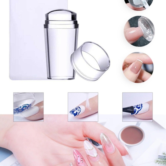 ® Tırnak Baskı Aparatı Silikon Başlıklı Transfer  French Baskı Aparatı