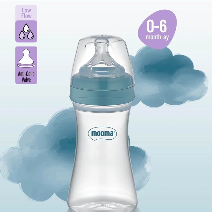 ® Biberon Anti Kolik Biberon 250 ml Kapaklı Biberon 0 - 6 Ay (Yavaş Akış)