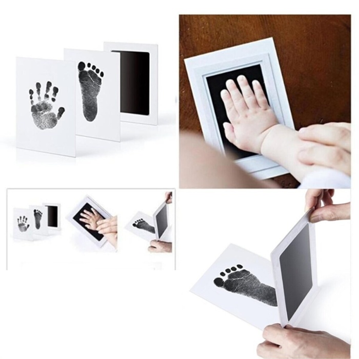 Biyomak® Bebek El Ayak Izi Fotoğraf Çerçevesi El Ayak İzi Kalıbı Seti