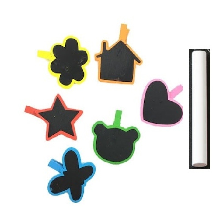 ® Ahşap Yazı Tahtalı Mandal Seti