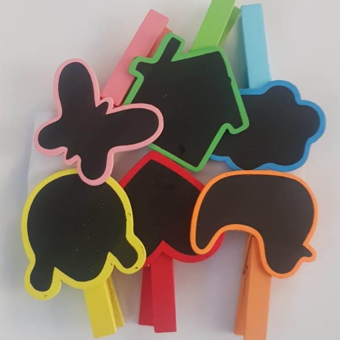 ® Ahşap Yazı Tahtalı Mandal Seti