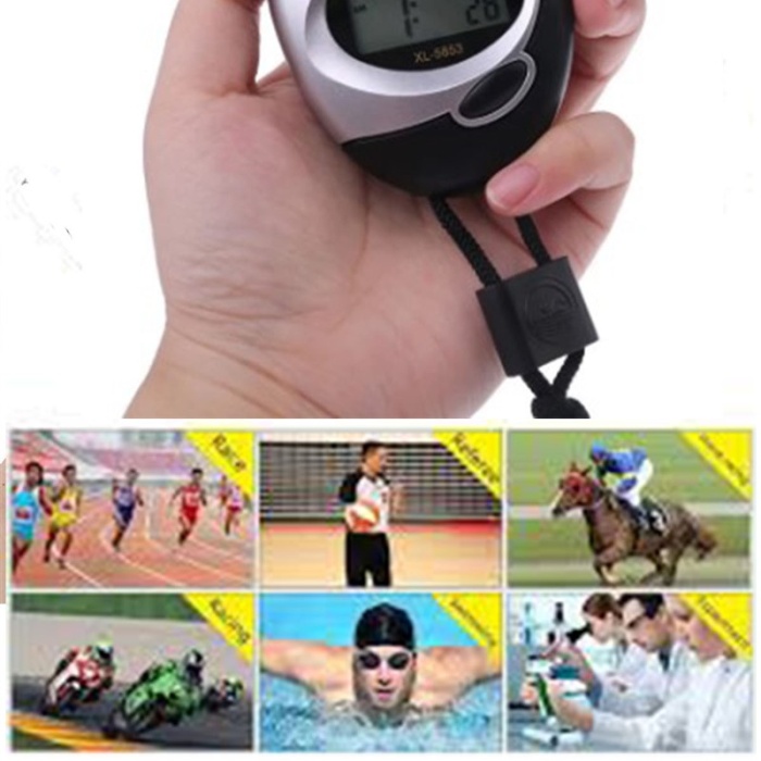 ® Su Geçirmez Spor Sayaç Zamanlayıcı Dijital Kronometre Düdük Hediye