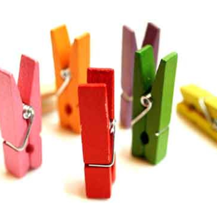 ® Renkli Mini Ahşap Mandal (100 Adet)