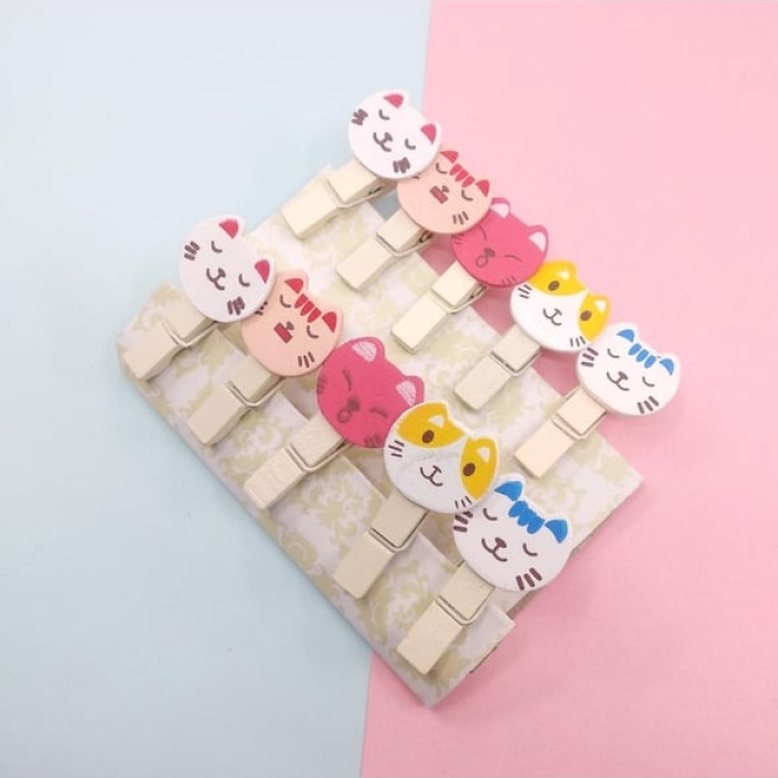 ® İpli Mandallı Kedili Fotoğraf Albümü Kedi Kafası Şekilli Mandal