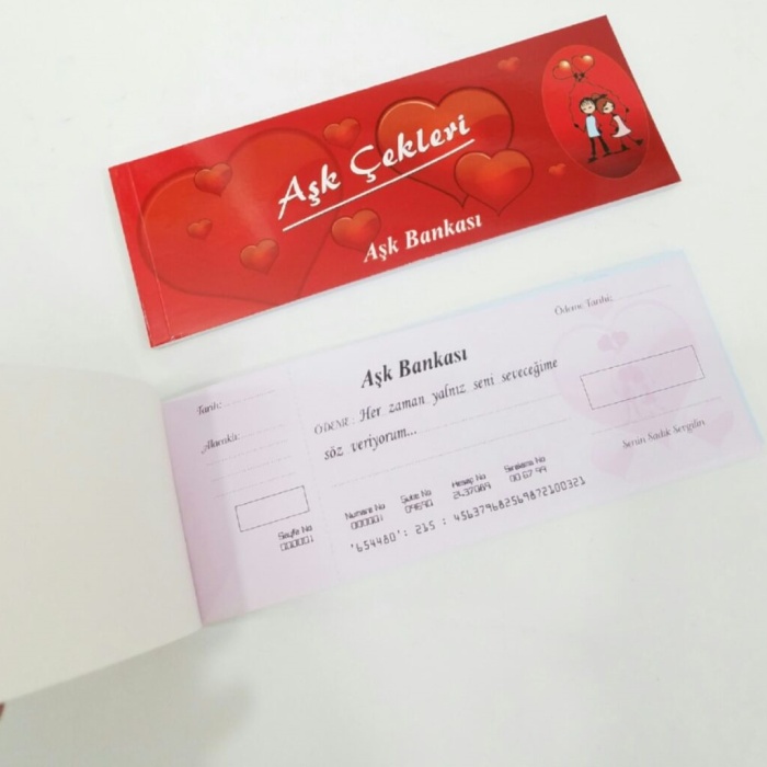 ® Yeni Ürün Aşk Çekleri