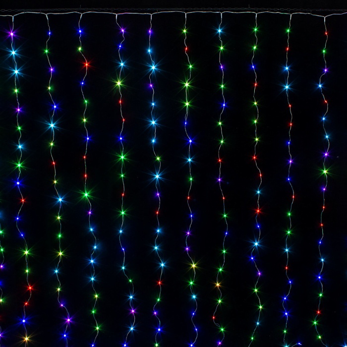 ® Perde Led  240 Ledli 8 Fonksiyonlu Dekor Lambası RGB