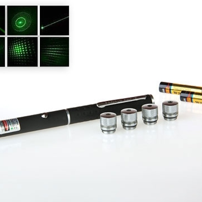 ® Yeşil Lazer Pointer 100 mW 15 Km Etkili (5 Başlıklı)