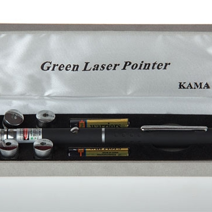 ® Yeşil Lazer Pointer 100 mW 15 Km Etkili (5 Başlıklı)