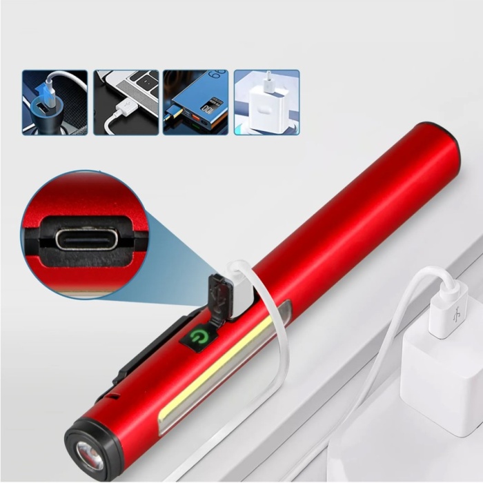 Biyomak® Profesyonel Şarjlı Mıknatıslı El Feneri Oto Feneri Çok Amaçlı Aydınlatma Çözümü