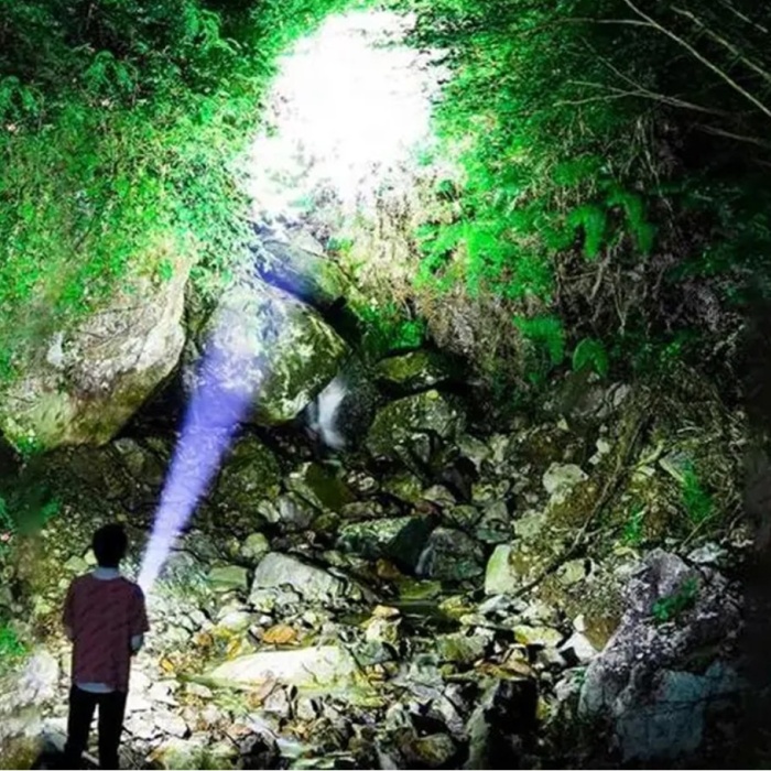 Biyomak® El Feneri 8 Mod Şarjlı Fosforlu Mıknatıslı Led El Feneri