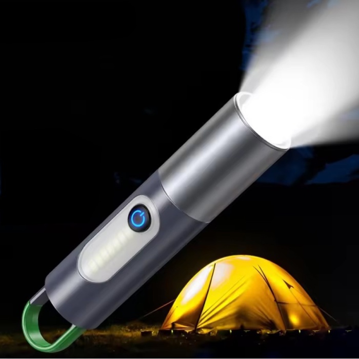 Biyomak® El Feneri Kamp Lambası 750 Lümen Şarjlı Type-C