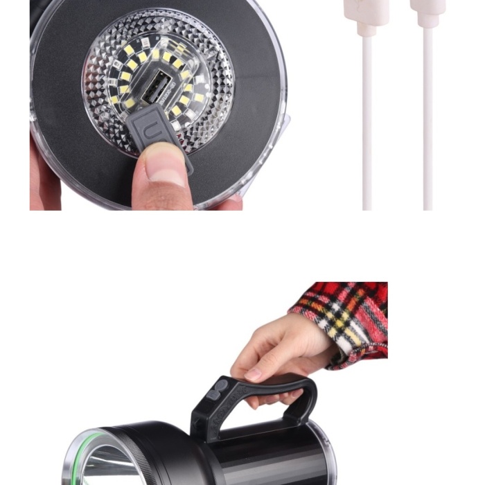 Biyomak® Taşınabilir Solar Şarjlı LED Fener Powerbank Özellikli Kamp ve Acil Durum İçin Süper Parlak Işık