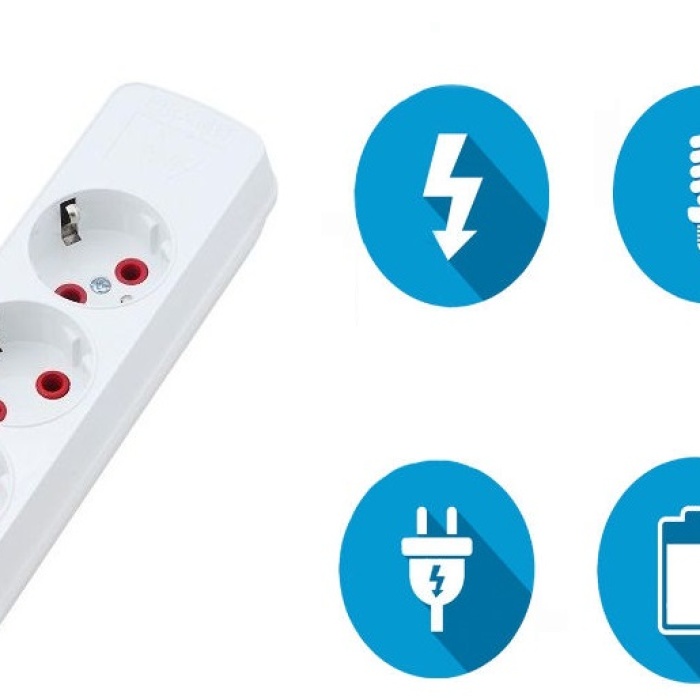 ® Topraklı 3lü Priz 10 Metre