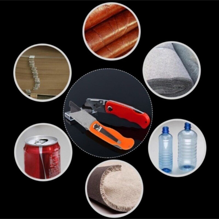 ® 5 Bıçaklı Çok Amaçlı Katlanabilir Falçata Halı Alçıpan Falçatası