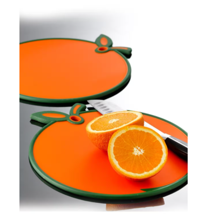 ® Portakal Figürlü Kaydırmaz Kesme Tahtası Doğrama Panosu