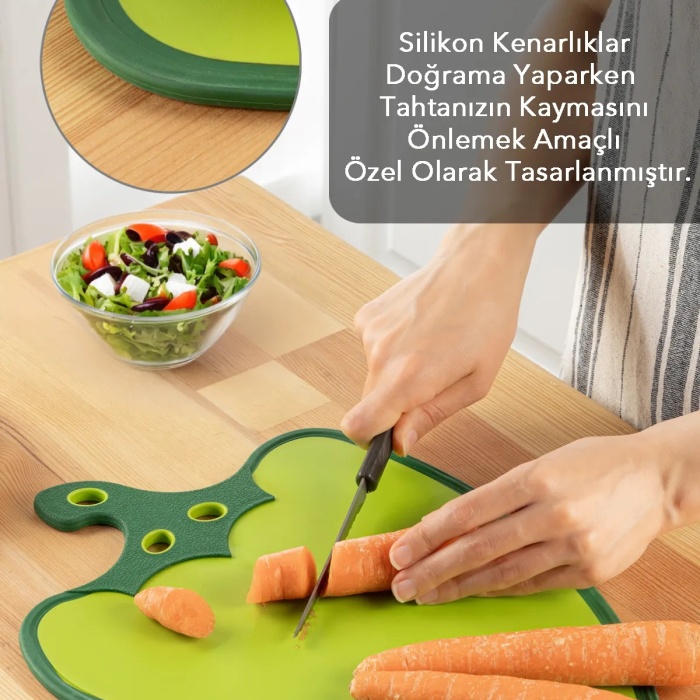 ® Dolma Biber Figürlü Kaydırmaz Kesme Tahtası Doğrama Panosu