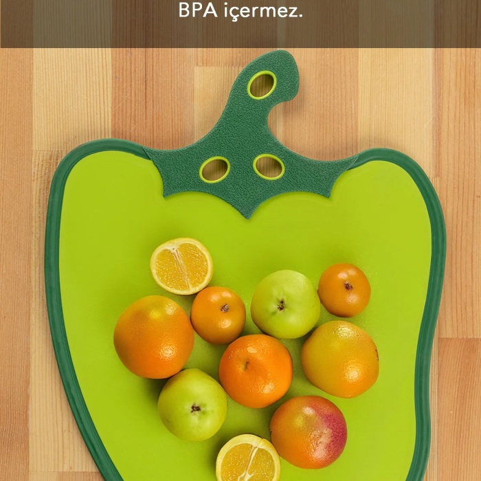 ® Dolma Biber Figürlü Kaydırmaz Kesme Tahtası Doğrama Panosu