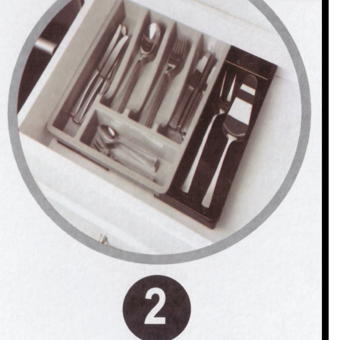 ® Kayar Kaşıklık Organizeri - 3 Aşamalı Sürgülü - Sağ Sol Açılır