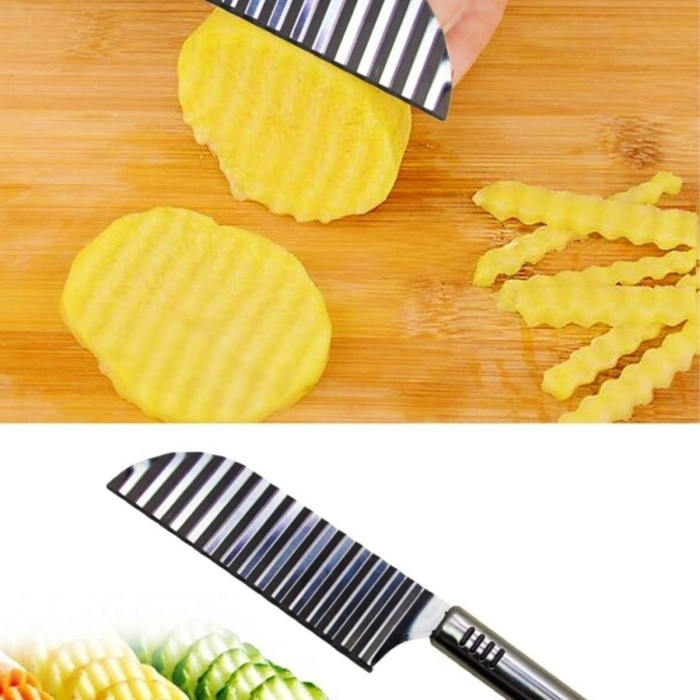 ® Tırtıklı Patates Kesme Bıçağı - Şekilli Sebze ve Meyve Dilimleyici