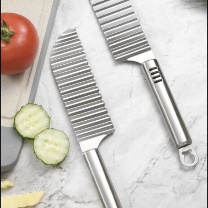 ® Tırtıklı Patates Kesme Bıçağı - Şekilli Sebze ve Meyve Dilimleyici