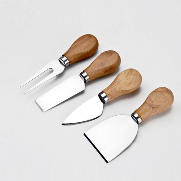 ® Ahşap Saplı 4 lü Peynir Bıçağı Seti