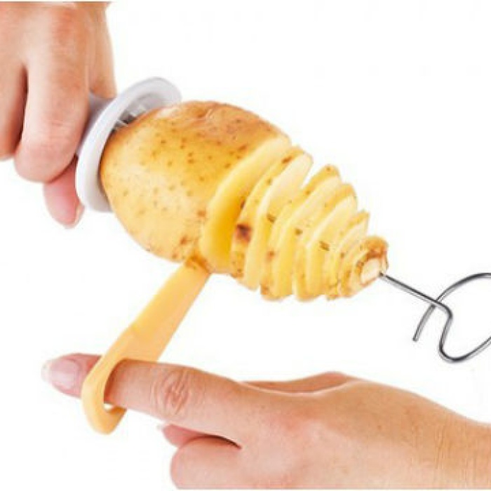 ® Spiral Patates Dilimleyici Aparat Çubukta Patates Cips Yapma