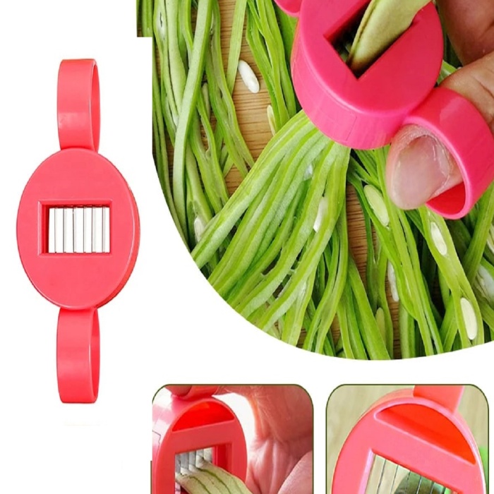® Ayarlanabilir Yeşil Fasulye Dilimleme Kesici Pratik Bamya Bakla Vs Parçalayıcı Dilimleyici