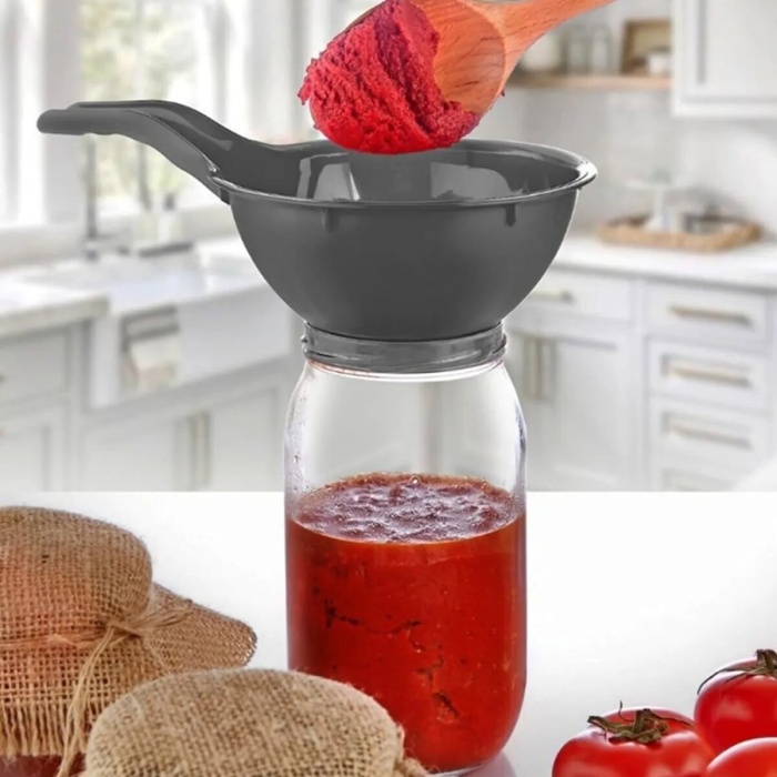 ® Kavanoz Hunisi - Konserve Reçel Hunisi Geniş Ağızlı - Saplı