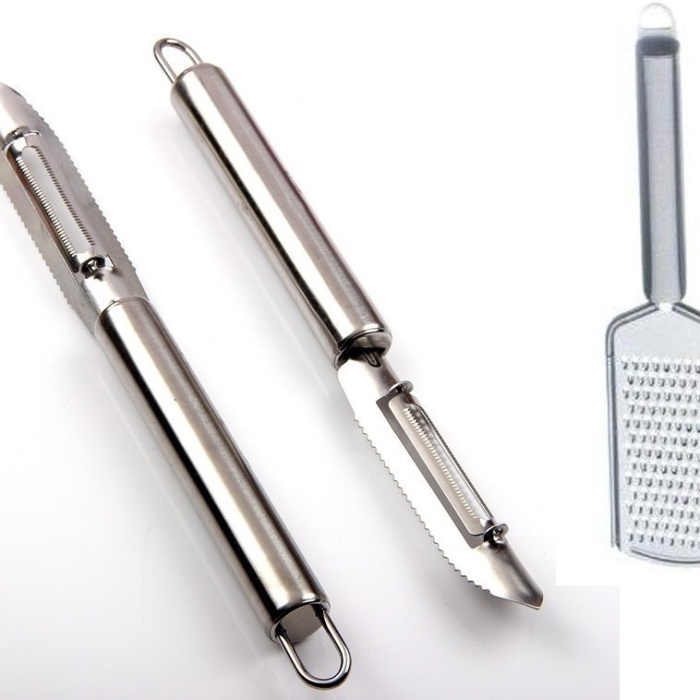 ® Soyacak ve Rende 2li Set Paslanmaz Çelik İnox