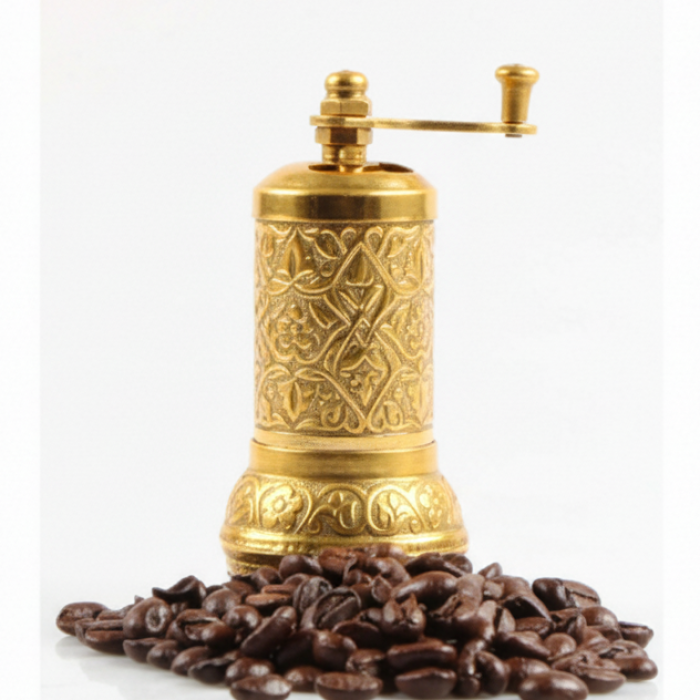 ® Osmanlı Motifli Kahve ve Baharat Değirmeni Sarı