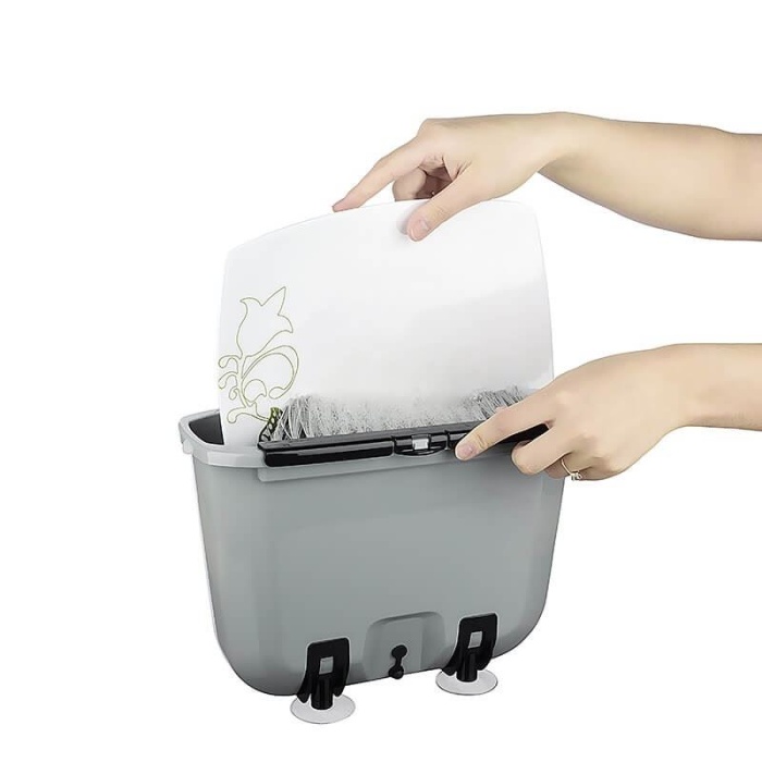 ® Su Tasarrufu Sağlayan Pratik Vantuzlu Bulaşık Yıkama Fırçası