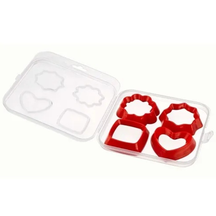 ® Kurabiye Kalıbı 4 Parça 8 Şekil - Saklama Kutulu