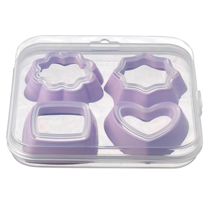 ® Kurabiye Kalıbı 4 Parça 8 Şekil - Saklama Kutulu