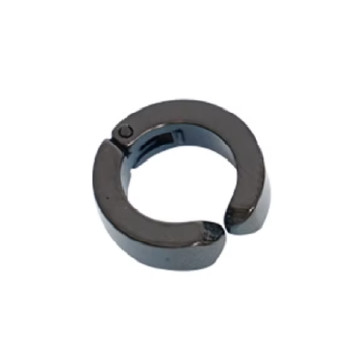 ® Erkek Küpesi - 2 Adet Siyah Çelik Kıstırmalı Küpe Paslanmaz Atmaz Çelik Siyah Küpe