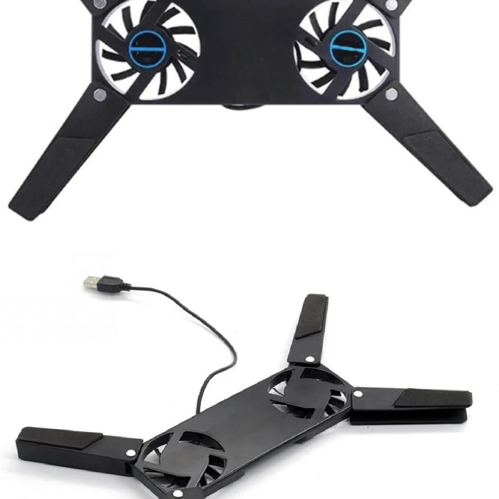 ® 2 Fanlı Notebook Soğutucu Portatif Katlanabilir Laptop Soğutucu Fan Usbli Stand Bilgisayar Fanı