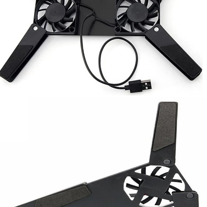® 2 Fanlı Notebook Soğutucu Portatif Katlanabilir Laptop Soğutucu Fan Usbli Stand Bilgisayar Fanı
